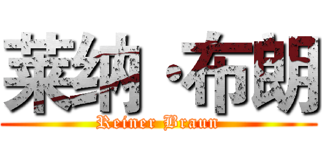 莱纳·布朗 (Reiner Braun)