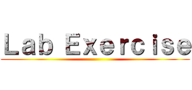Ｌａｂ Ｅｘｅｒｃｉｓｅ ()