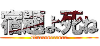 宿題よ死ね (sineeeeeeeeee)