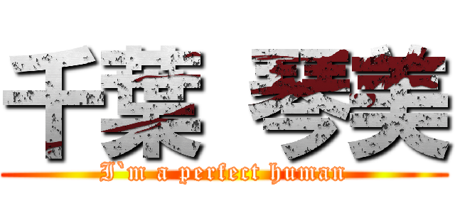 千葉 琴美 (I`m a perfect human)