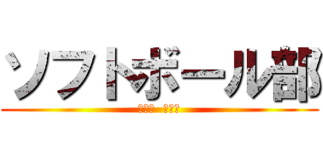 ソフトボール部 (赤学年  １年生)