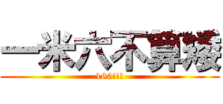 一米六不算矮 (160!!!)