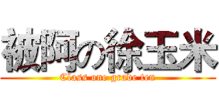 被阿の徐玉米 (Class one grade ten)