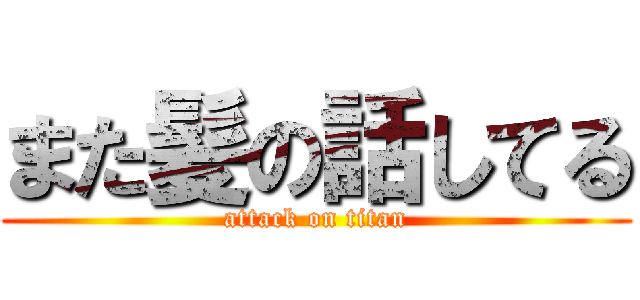 また髪の話してる (attack on titan)