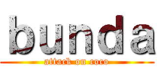 ｂｕｎｄａ (attack on coco)