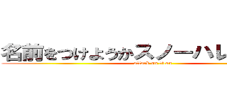 名前をつけようかスノーハレーション (attack on titan)