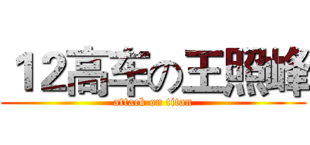 １２高车の王照峰 (attack on titan)