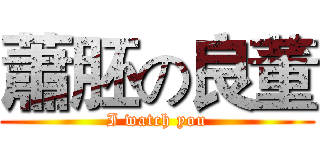 蕭胚の良董 (I watch you)