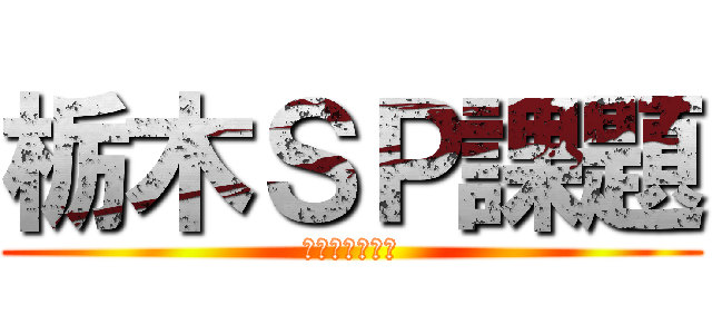 栃木ＳＰ課題 (これで合格だ！)