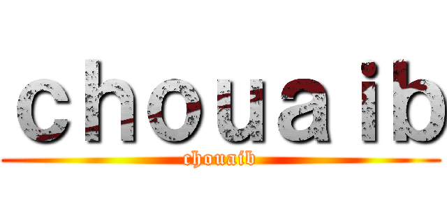 ｃｈｏｕａｉｂ (chouaib)