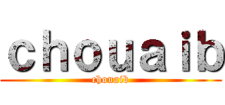 ｃｈｏｕａｉｂ (chouaib)