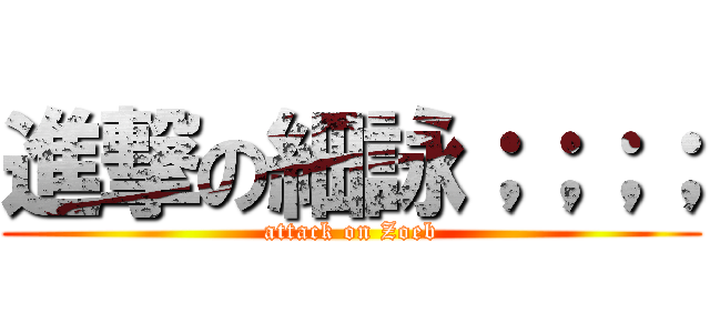 進撃の細詠；；；； (attack on Zoeb)