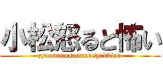 小松怒ると怖い (zyuunanamannnosyakkinn)