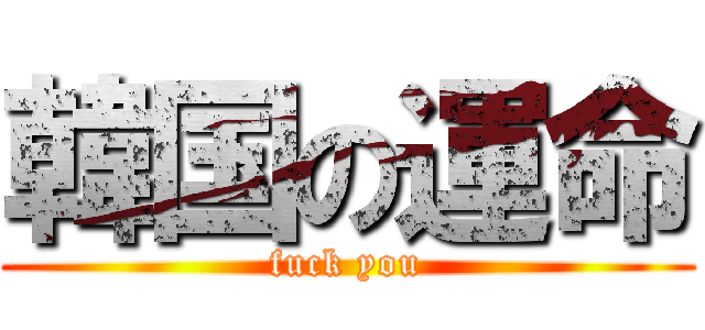 韓国の運命 (fuck you)