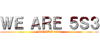 ＷＥ ＡＲＥ ５Ｓ３ (WE ARE 5S3)