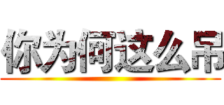 你为何这么吊 ()