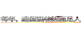 每年，過億動物因滿足人類的美而慘死 ()