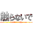 触らないで (don't touch)