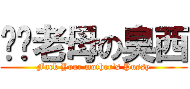 屌你老母の臭西 (Fuck Your mother\'s Pussy)