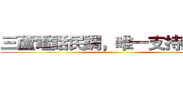三蘆電話民調，唯一支持鄭金隆 ()