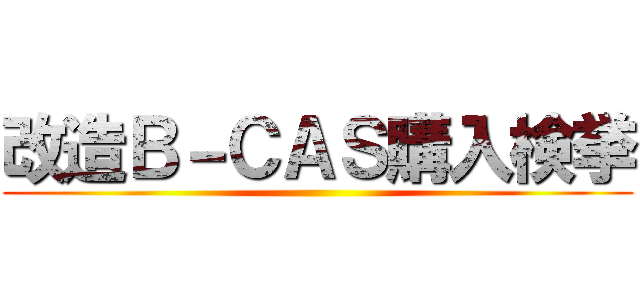 改造Ｂ－ＣＡＳ購入検挙 ()
