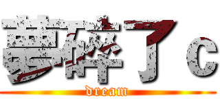 夢碎了ｃ (dream)