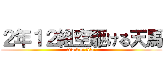 ２年１２組空駆ける天馬 (attack on titan)