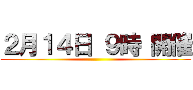 ２月１４日 ９時 開催 ()