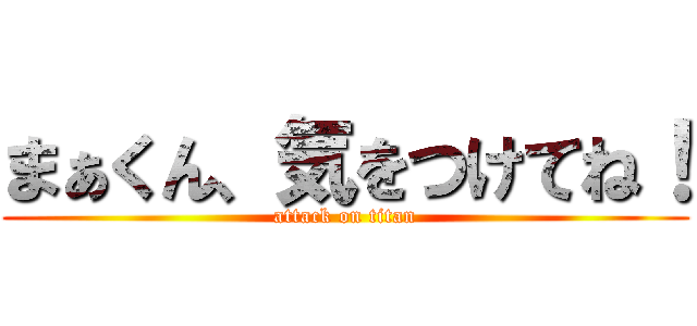 まぁくん、気をつけてね！ (attack on titan)