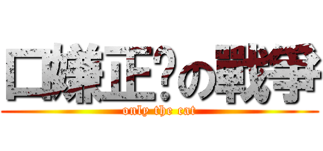 口嫌正值の戰爭 (only the cat)