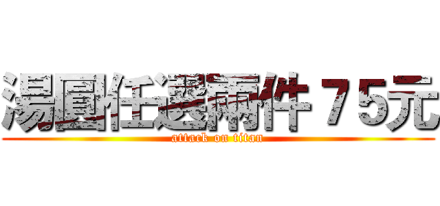 湯圓任選兩件７５元 (attack on titan)