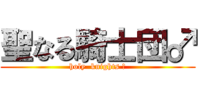 聖なる騎士団♂ (holy  knights ♂)