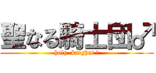 聖なる騎士団♂ (holy  knights ♂)