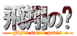 飛翔の趴 (Fly’s small penis)