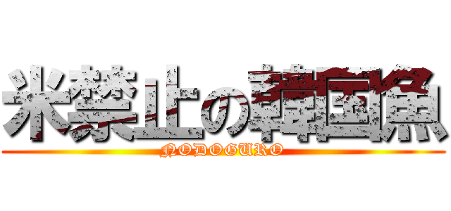 米禁止の韓国魚 (NODOGURO)