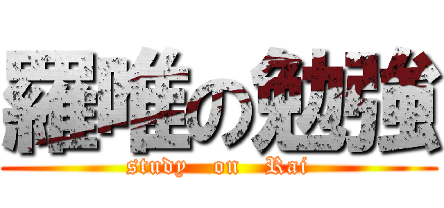 羅唯の勉強 (study   on   Rai)