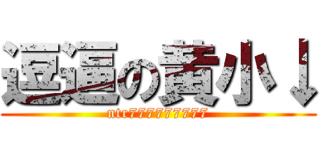 逗逼の黄小↓ (ntr777777777)