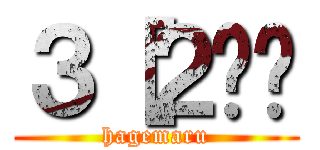 ３［２̂͂ (hagemaru)