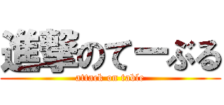 進撃のてーぶる (attack on table)