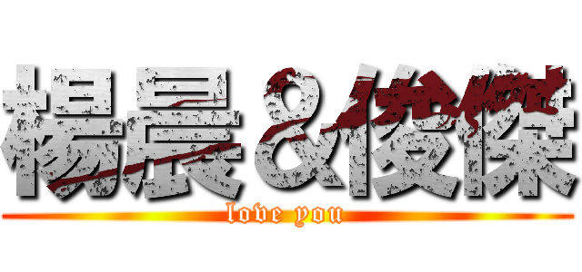 楊晨＆俊傑 (love you)