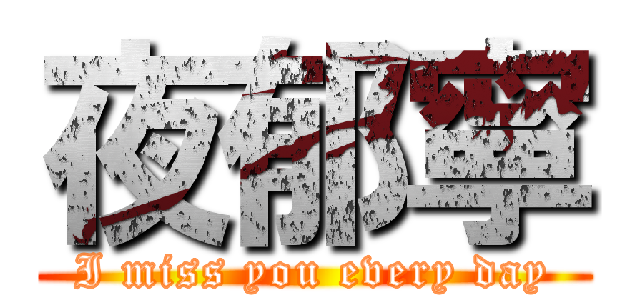 夜郁寧 (I miss you every day)