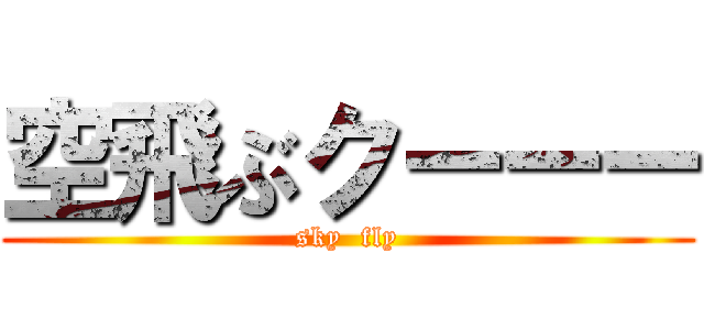 空飛ぶクーーー (sky  fly)