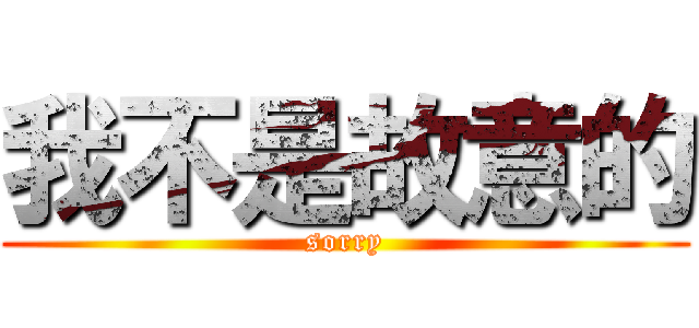 我不是故意的 (sorry)