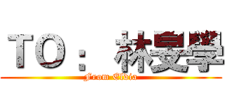 ＴＯ ： 林旻學 (From Eldia)