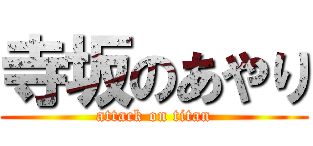 寺坂のあやり (attack on titan)