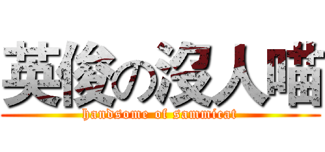 英俊の沒人喵 (handsome of sammicat)