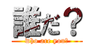 誰だ？ (who are you?)