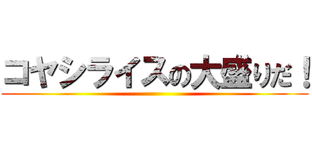 コヤシライスの大盛りだ！ ()