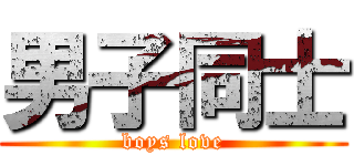 男子同士 (boys love)