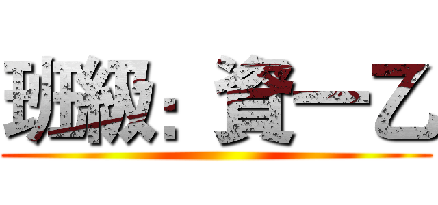 班級：資一乙 ()